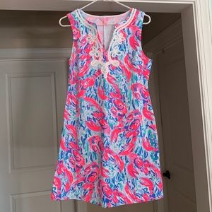 NEW Lilly Pulitzer Harper Shift Coral Cracked Up M